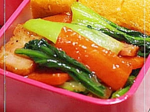 お弁当のおかず★チンゲン菜とチャーシューの中華炒め